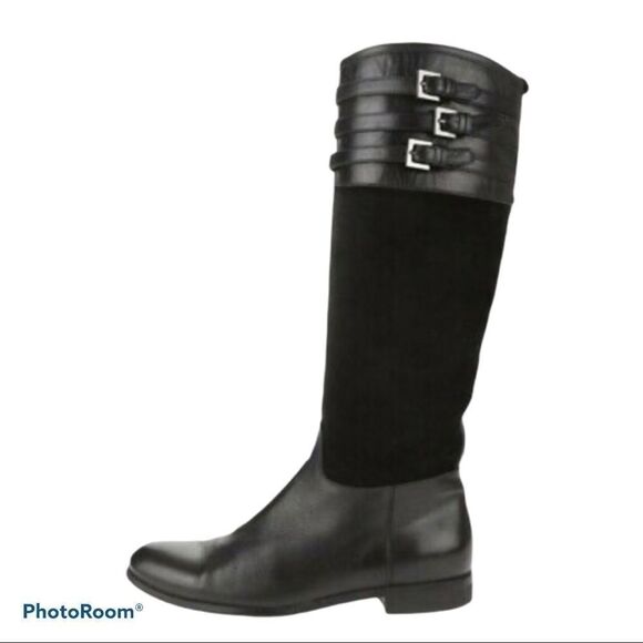 Aquatalia Leather and suede knee high boots A7 - Picture 1 of 10